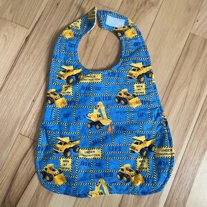 Construction themed handmade bib